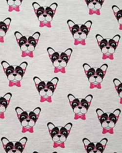 NJ001 - Pugs - 60% cotton/ 35% poly/ 5% elastane, 60