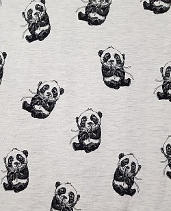 NJ003 - Panda - 60% cotton/ 35% poly/ 5% elastane, 60