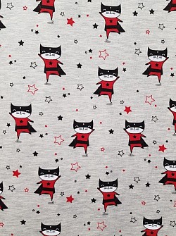 NJ009 - Superhero - 65% cotton/ 30% poly/ 5% elastine. 60