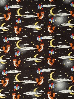 AP0024 - Foxes in the sky - 100% cotton. 45'' wide. £6.99