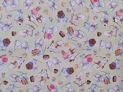 TT007 - Chef Mice - 100% cottons. 45'' wide. £13.99pm