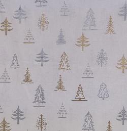 XM0017 - Christmas tree's - 100% cotton. 45" wide. Only £6.99pm