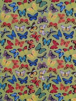 KC009 - Butterflies - 100% Korean Cotton. 45'' wide. £9.99pm