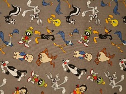 DP004 - Looney tunes - 100% cotton. 45" wide. £9.99pm