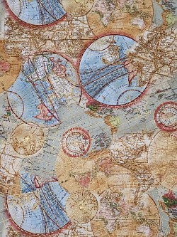 TT0011 - Globes - 100% cottons. 45'' wide. £13.99pm