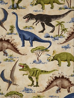 TT0014 - dinosaurs - 100% cottons. 45'' wide. £13.99pm