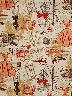 TT0022 - Vintage sewing - 100% cottons. 45'' wide. £13.99pm