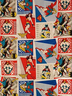 MD0022 - DC Heroins - 100% cotton. 45" wide. £9.99pm