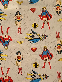 MD0023 - DC Heroins - 100% cotton. 45" wide. £9.99pm